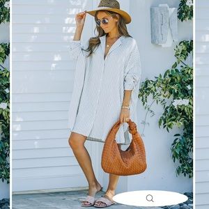 Vici Button Down Shirt Dress